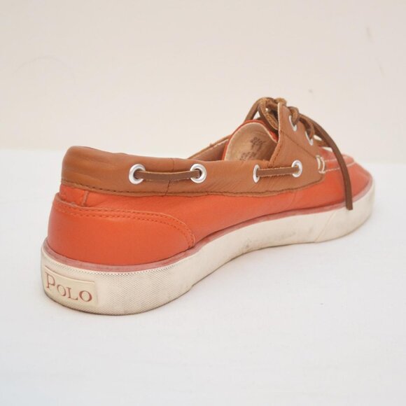 Polo Ralph Lauren Men\'s Leather Boat Shoes Pre Owned Size 9.5D